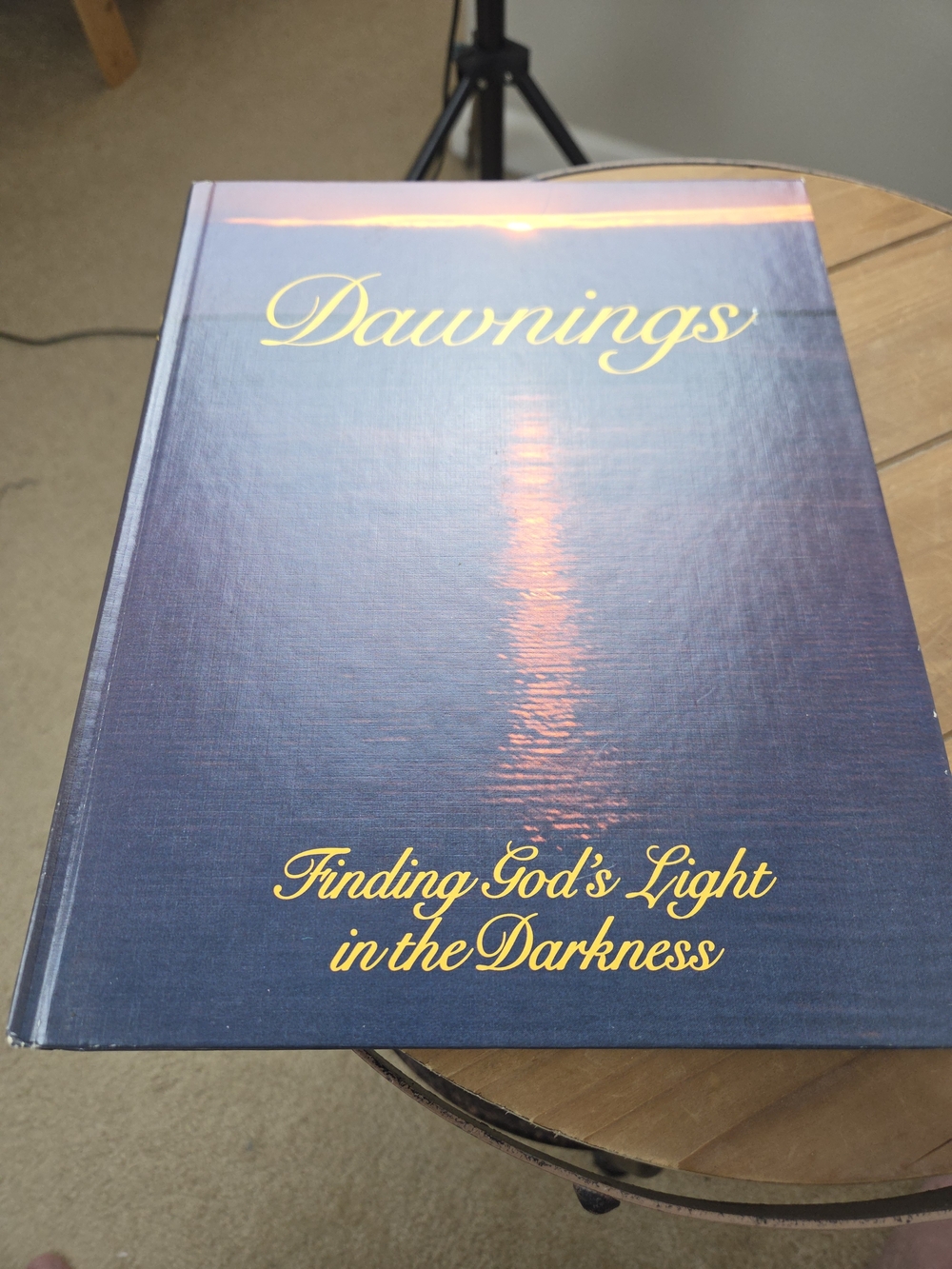 Dawnings Hardcover Book - Navy Blue with Gold Script